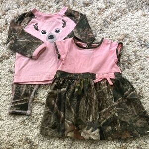 Pink and Camouflage Kids Outfit Set